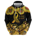 Be Bold Go Gold Aboriginal Ribbon Childhood Personalised Zip Hoodie