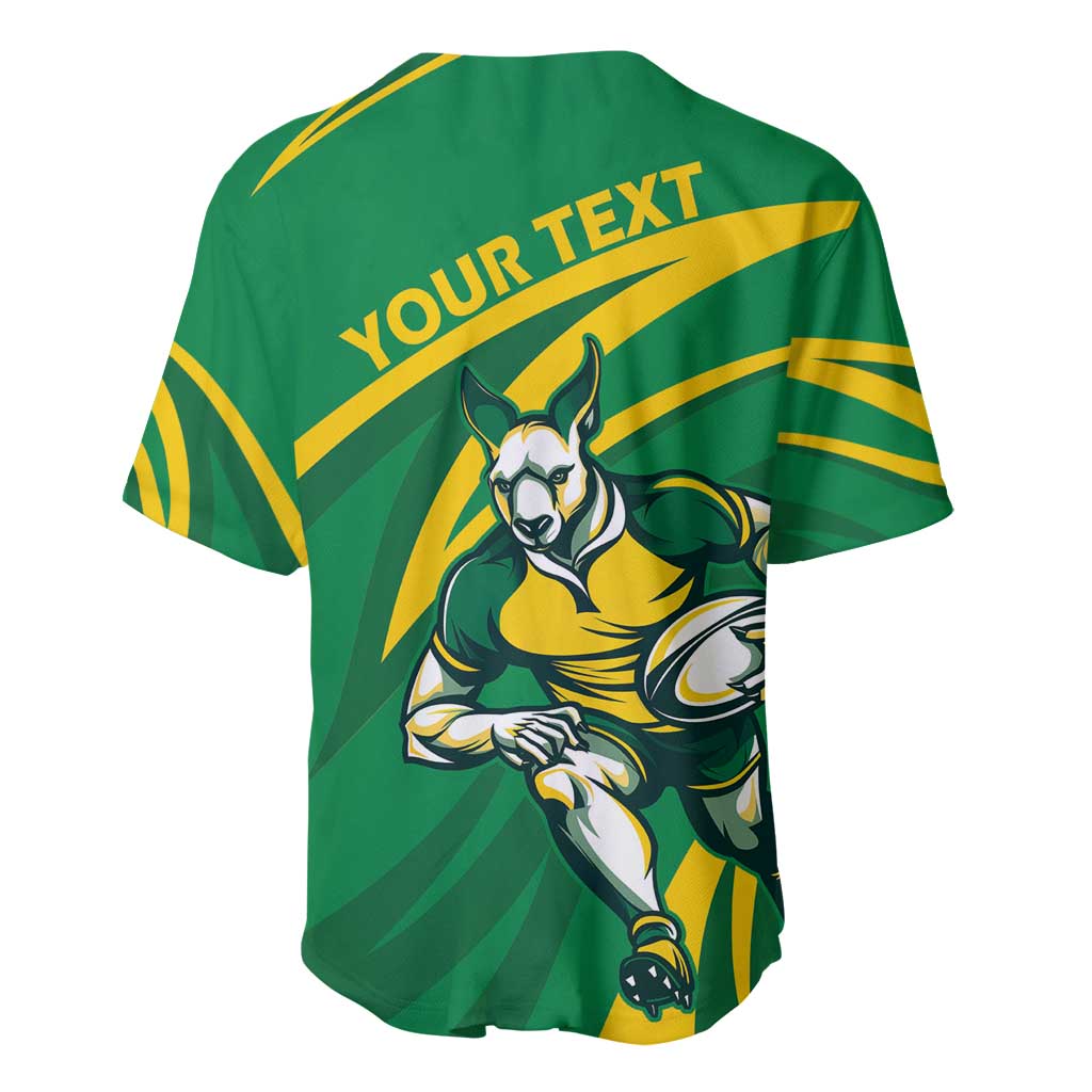 Personalized Australia Rugby Champion Baseball Jersey Wallabies Mascot with Sporty Style