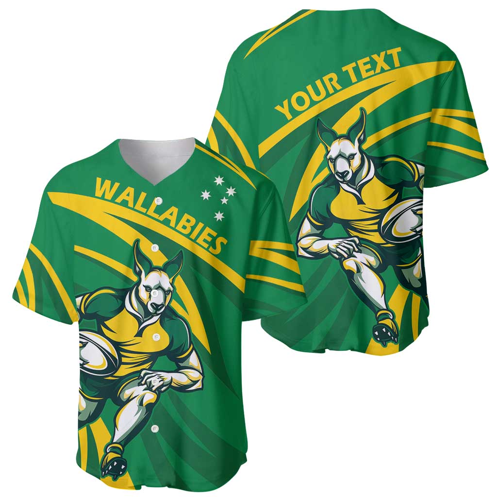 Personalized Australia Rugby Champion Baseball Jersey Wallabies Mascot with Sporty Style