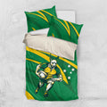 Personalized Australia Rugby Champion Bedding Set Wallabies Mascot with Sporty Style