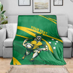 Personalized Australia Rugby Champion Blanket Wallabies Mascot with Sporty Style