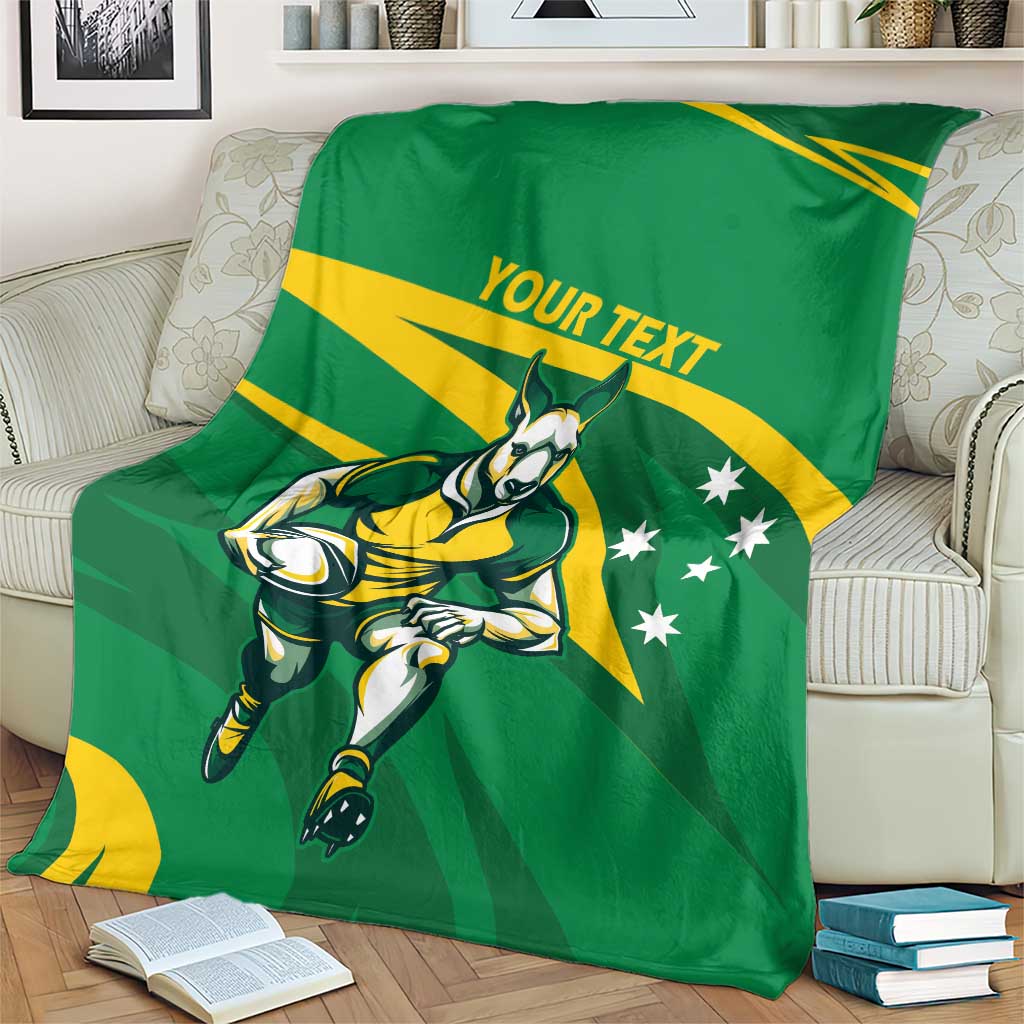 Personalized Australia Rugby Champion Blanket Wallabies Mascot with Sporty Style