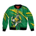 Personalized Australia Rugby Champion Bomber Jacket Wallabies Mascot with Sporty Style