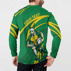 Personalized Australia Rugby Champion Button Sweatshirt Wallabies Mascot with Sporty Style