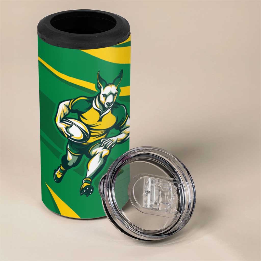 Personalized Australia Rugby Champion Can Cooler Tumbler Wallabies Mascot with Sporty Style