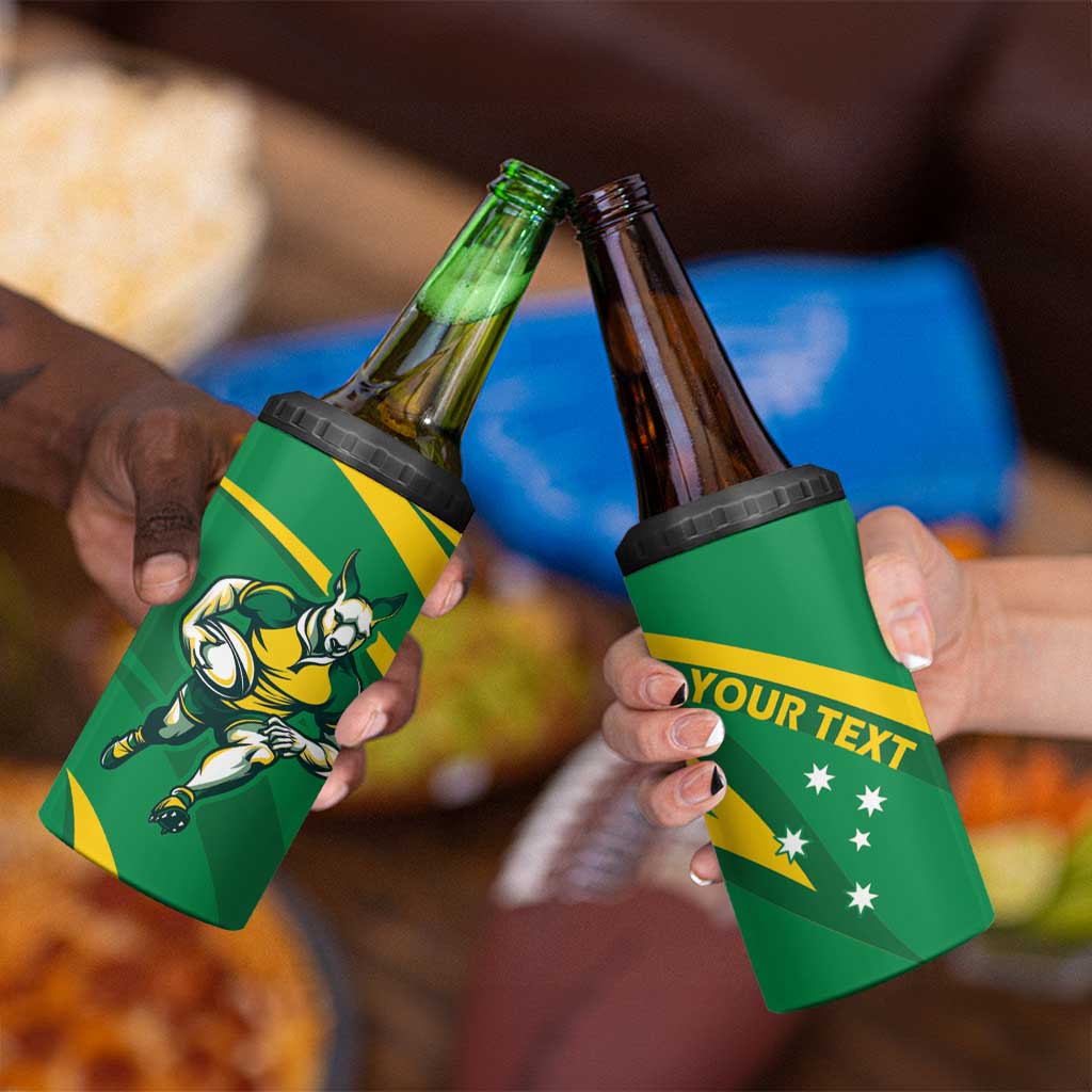 Personalized Australia Rugby Champion Can Cooler Tumbler Wallabies Mascot with Sporty Style