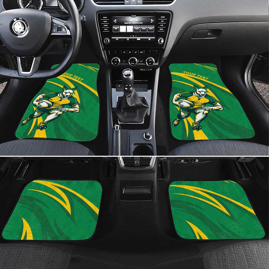 Personalized Australia Rugby Champion Car Mats Wallabies Mascot with Sporty Style