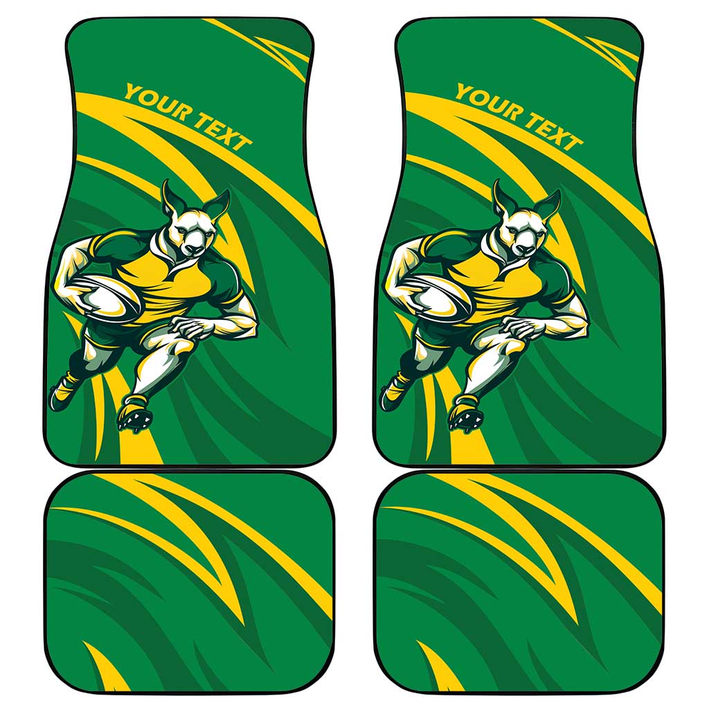 Personalized Australia Rugby Champion Car Mats Wallabies Mascot with Sporty Style
