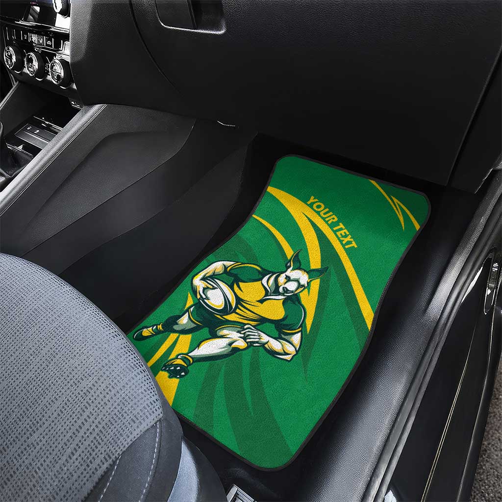 Personalized Australia Rugby Champion Car Mats Wallabies Mascot with Sporty Style