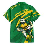 Personalized Australia Rugby Champion Family Matching Mermaid Dress and Hawaiian Shirt Wallabies Mascot with Sporty Style