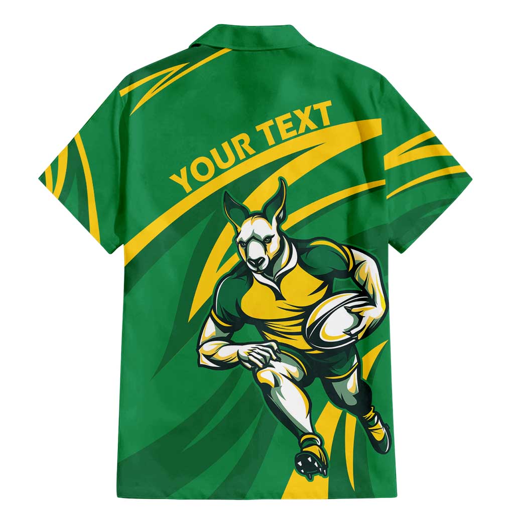 Personalized Australia Rugby Champion Family Matching Mermaid Dress and Hawaiian Shirt Wallabies Mascot with Sporty Style
