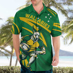 Personalized Australia Rugby Champion Hawaiian Shirt Wallabies Mascot with Sporty Style