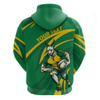 Personalized Australia Rugby Champion Hoodie Wallabies Mascot with Sporty Style