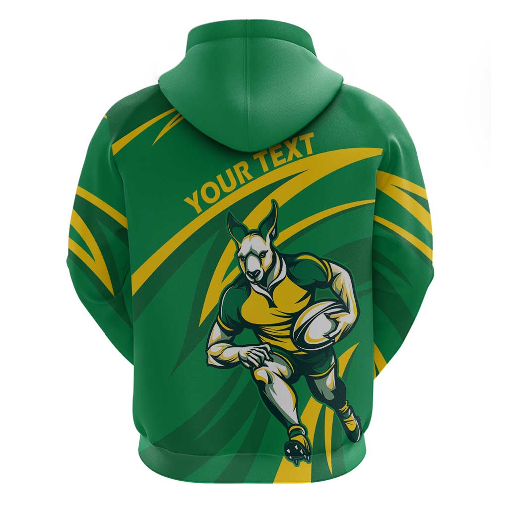 Personalized Australia Rugby Champion Hoodie Wallabies Mascot with Sporty Style