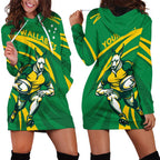 Personalized Australia Rugby Champion Hoodie Dress Wallabies Mascot with Sporty Style