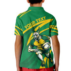 Personalized Australia Rugby Champion Kid Polo Shirt Wallabies Mascot with Sporty Style