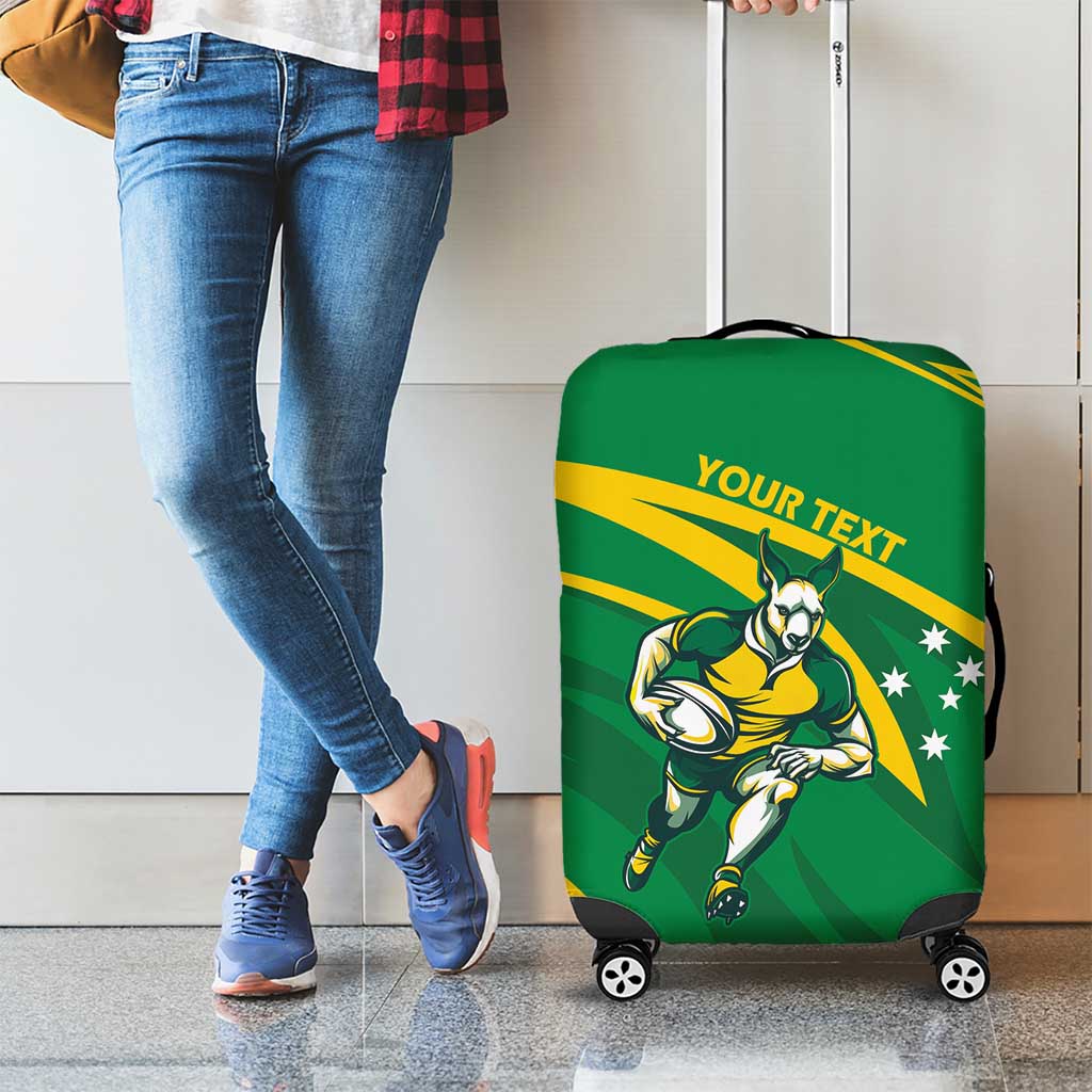 Personalized Australia Rugby Champion Luggage Cover Wallabies Mascot with Sporty Style