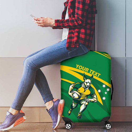 Personalized Australia Rugby Champion Luggage Cover Wallabies Mascot with Sporty Style