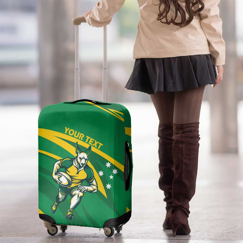Personalized Australia Rugby Champion Luggage Cover Wallabies Mascot with Sporty Style