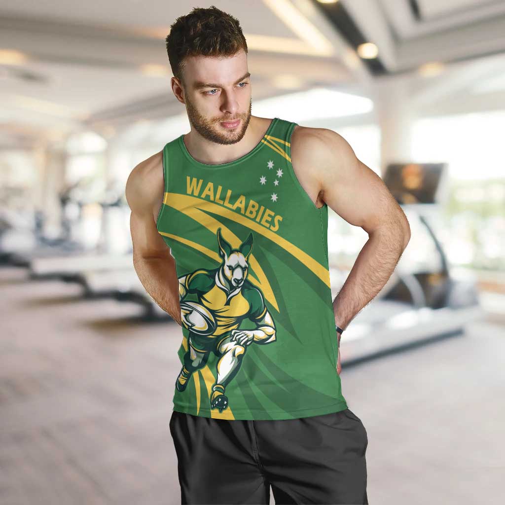 Personalized Australia Rugby Champion Men Tank Top Wallabies Mascot with Sporty Style