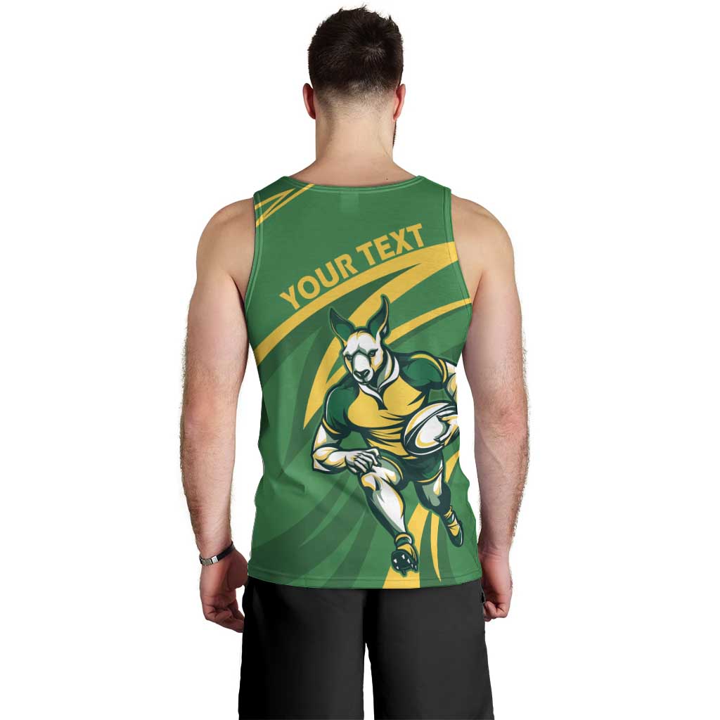 Personalized Australia Rugby Champion Men Tank Top Wallabies Mascot with Sporty Style