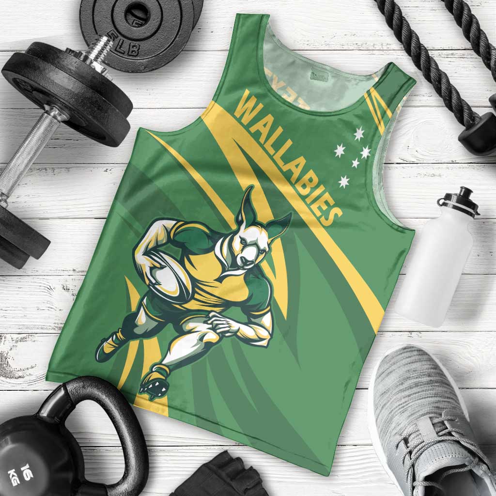 Personalized Australia Rugby Champion Men Tank Top Wallabies Mascot with Sporty Style