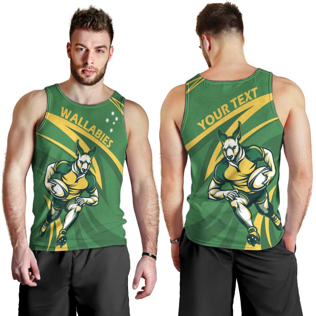 Personalized Australia Rugby Champion Men Tank Top Wallabies Mascot with Sporty Style