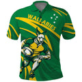 Personalized Australia Rugby Champion Polo Shirt Wallabies Mascot with Sporty Style