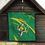 Personalized Australia Rugby Champion Quilt Wallabies Mascot with Sporty Style
