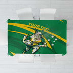 Personalized Australia Rugby Champion Tablecloth Wallabies Mascot with Sporty Style