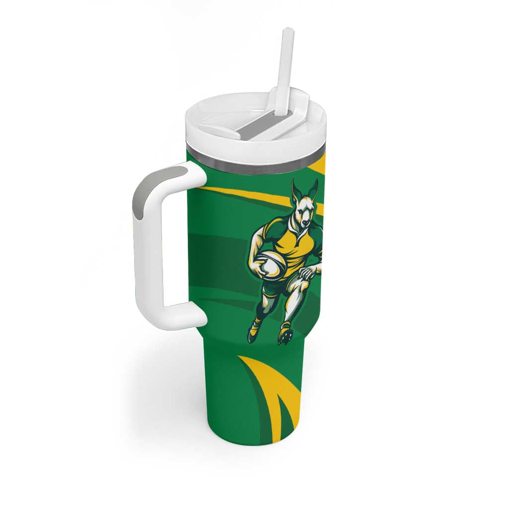 Personalized Australia Rugby Champion Tumbler With Handle Wallabies Mascot with Sporty Style