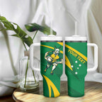 Personalized Australia Rugby Champion Tumbler With Handle Wallabies Mascot with Sporty Style
