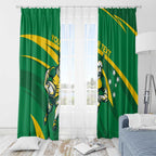 Personalized Australia Rugby Champion Window Curtain Wallabies Mascot with Sporty Style