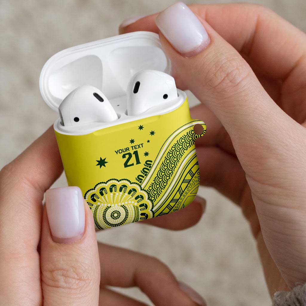 Custom Cricket Aussie Pride AirPods Case Aboriginal Dot Art Cricket - Aussie Hoodie