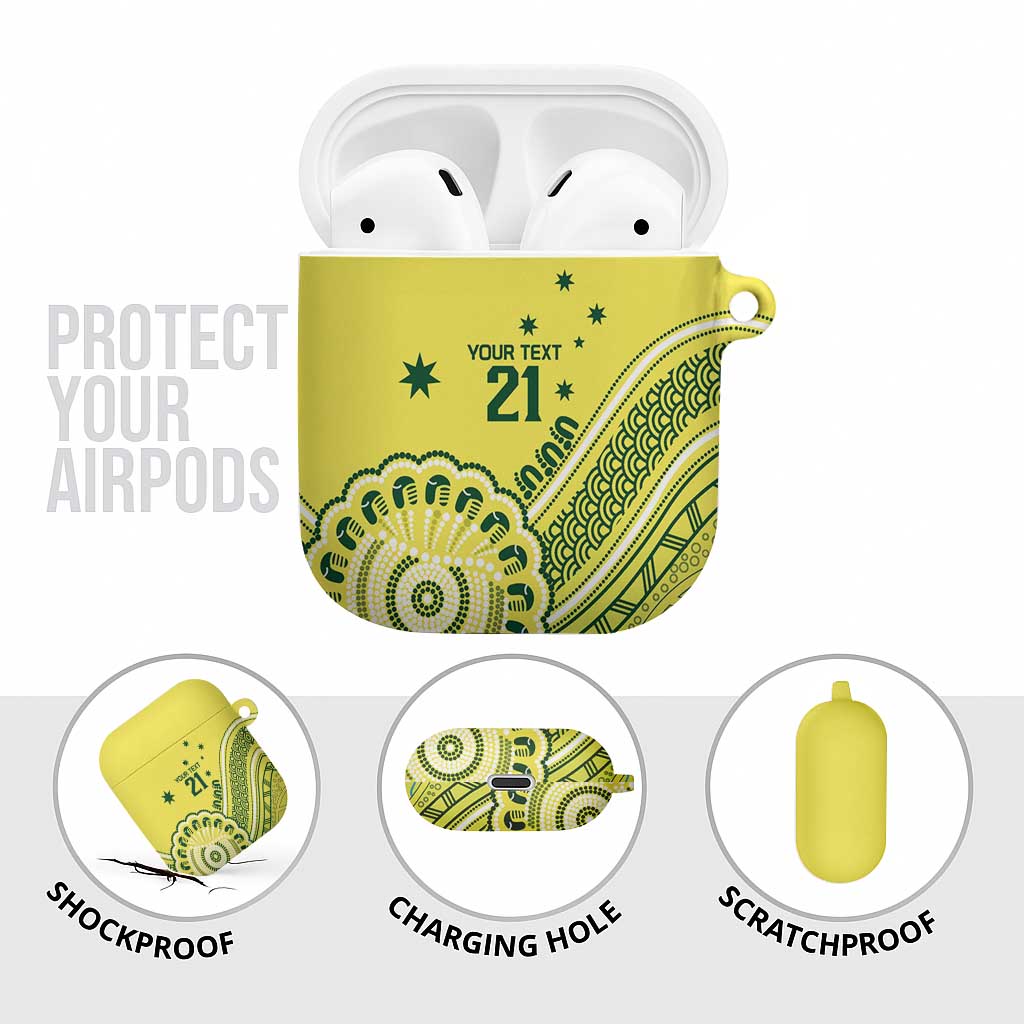 Custom Cricket Aussie Pride AirPods Case Aboriginal Dot Art Cricket - Aussie Hoodie