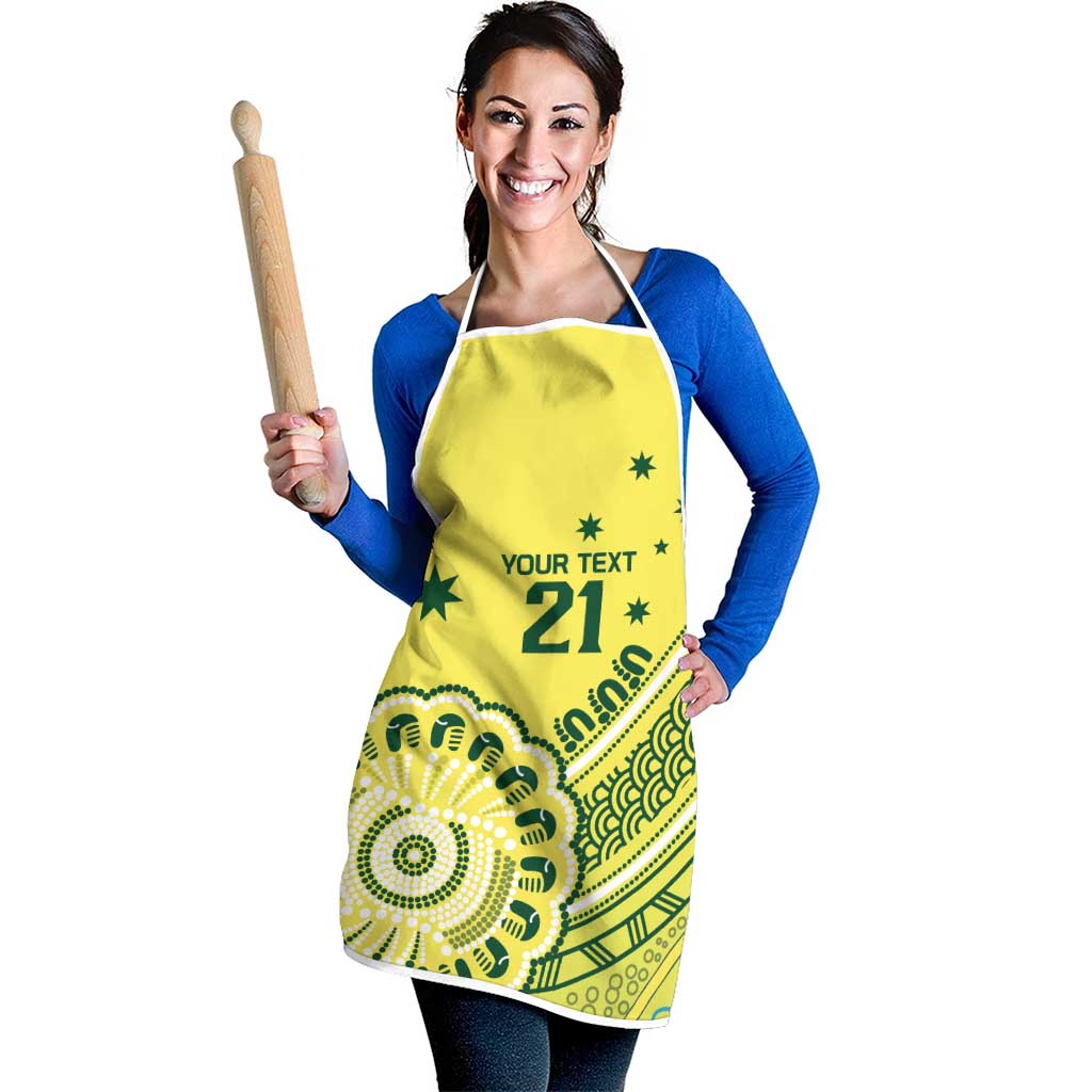 Custom Cricket Aussie Pride Apron Aboriginal Dot Art Cricket - Aussie Hoodie