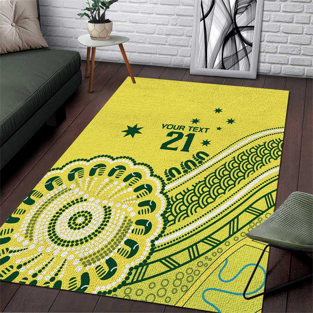 Custom Cricket Aussie Pride Area Rug Aboriginal Dot Art Cricket - Aussie Hoodie