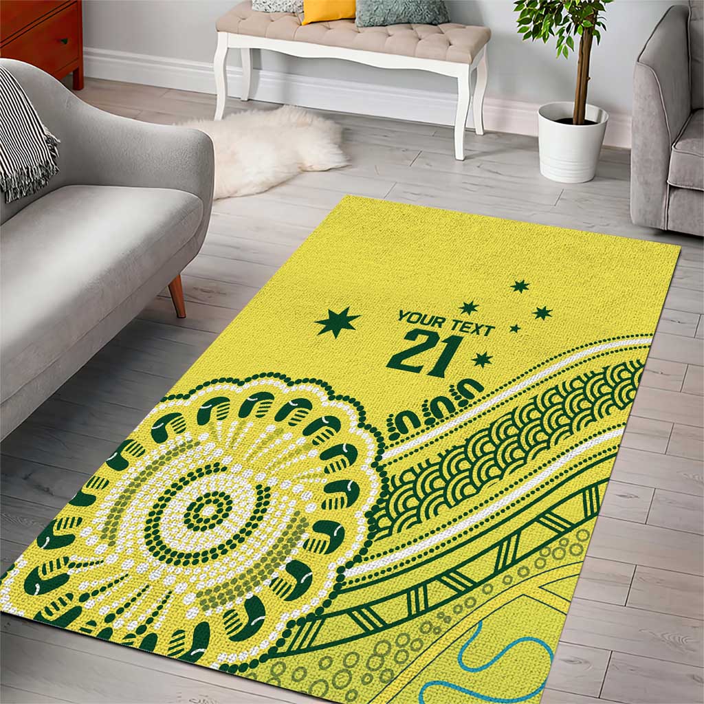 Custom Cricket Aussie Pride Area Rug Aboriginal Dot Art Cricket - Aussie Hoodie
