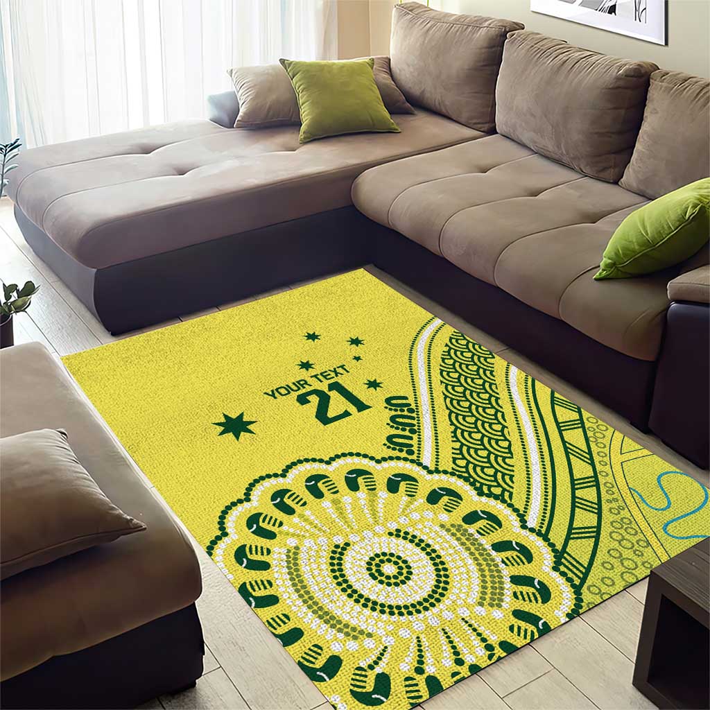Custom Cricket Aussie Pride Area Rug Aboriginal Dot Art Cricket - Aussie Hoodie