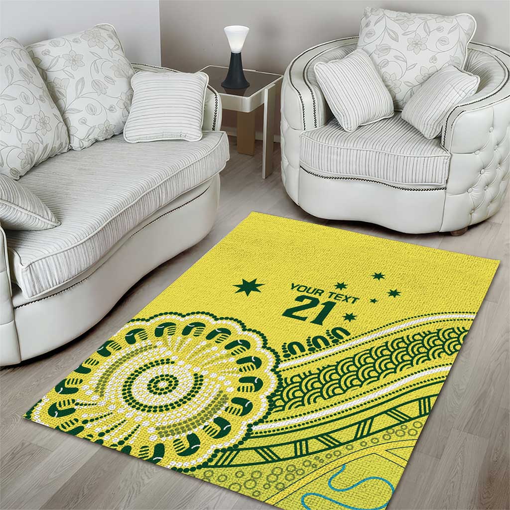 Custom Cricket Aussie Pride Area Rug Aboriginal Dot Art Cricket - Aussie Hoodie