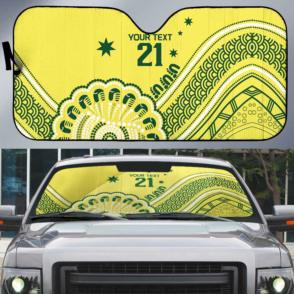 Custom Cricket Aussie Pride Auto Sun Shade Aboriginal Dot Art Cricket - Aussie Hoodie