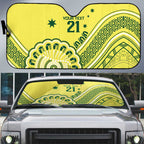 Custom Cricket Aussie Pride Auto Sun Shade Aboriginal Dot Art Cricket - Aussie Hoodie
