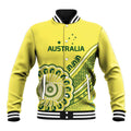 Custom Cricket Aussie Pride Baseball Jacket Aboriginal Dot Art Cricket - Aussie Hoodie