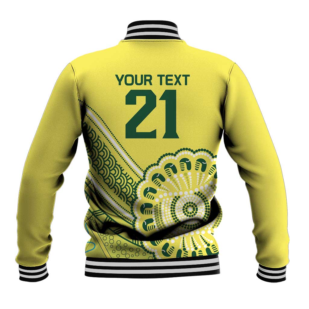 Custom Cricket Aussie Pride Baseball Jacket Aboriginal Dot Art Cricket - Aussie Hoodie