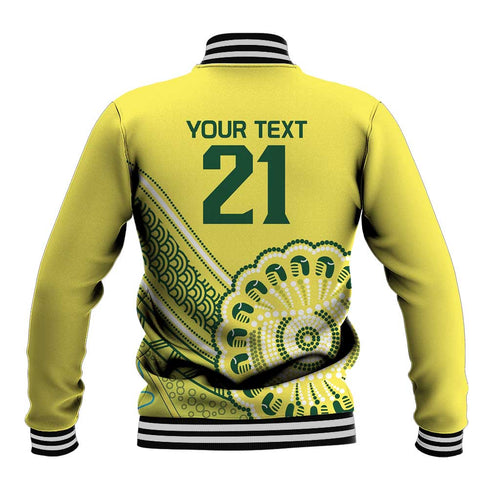 Custom Cricket Aussie Pride Baseball Jacket Aboriginal Dot Art Cricket - Aussie Hoodie