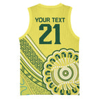 Custom Cricket Aussie Pride Basketball Jersey Aboriginal Dot Art Cricket - Aussie Hoodie