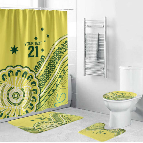 Custom Cricket Aussie Pride Bathroom Set Aboriginal Dot Art Cricket - Aussie Hoodie