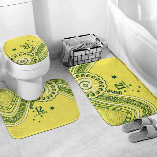Custom Cricket Aussie Pride Bathroom Set Aboriginal Dot Art Cricket - Aussie Hoodie