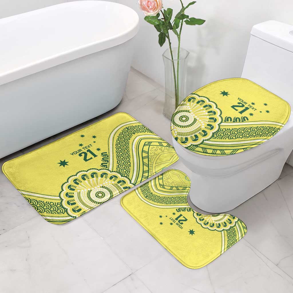 Custom Cricket Aussie Pride Bathroom Set Aboriginal Dot Art Cricket - Aussie Hoodie