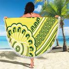 Custom Cricket Aussie Pride Beach Blanket Aboriginal Dot Art Cricket - Aussie Hoodie